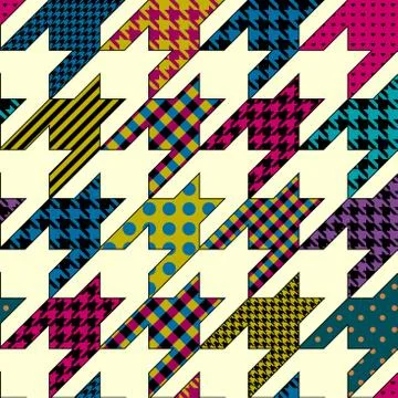 Geometrical patchwork pattern Stock Illustration