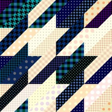 Geometrical patchwork pattern 스톡 일러스트