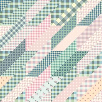 Geometrical patchwork pattern Stock Illustration