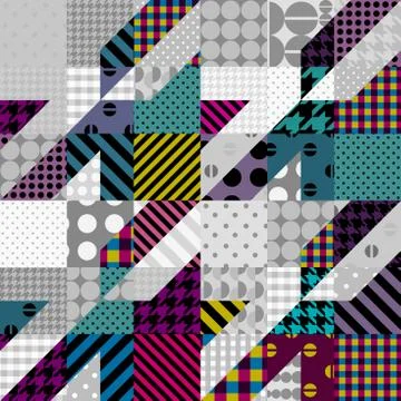 Geometrical patchwork pattern Stockillustratie