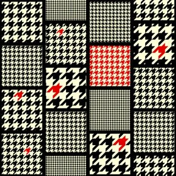 Geometrical patchwork pattern 库存插图