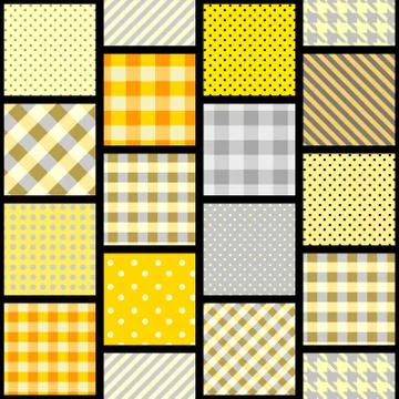 Geometrical patchwork pattern Stock Illustration