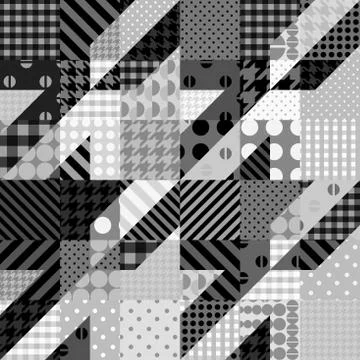 Geometrical patchwork pattern Illustrazione stock