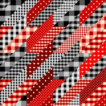 Geometrical patchwork pattern Illustrazione stock