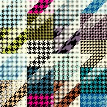 Geometrical patchwork pattern 스톡 일러스트