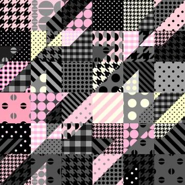 Geometrical patchwork pattern 스톡 일러스트