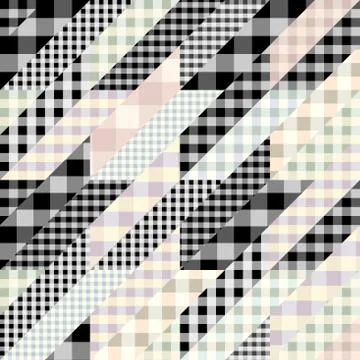 Geometrical patchwork pattern Illustrazione stock
