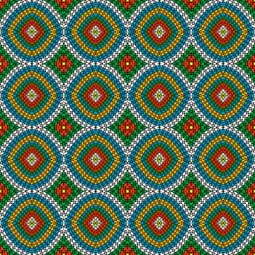 Geometrical pattern with round shapes Stock Illustration