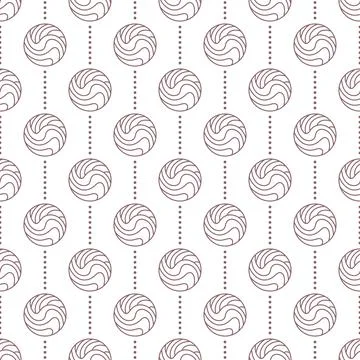 Geometrical pattern with spheres, vertical lines Stock Illustration