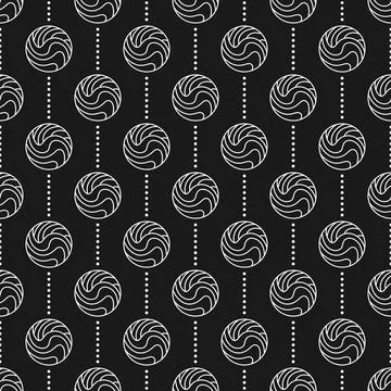 Geometrical pattern with spheres, vertical lines Stock Illustration