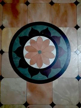 Geometrical Pattern in Stone Flooring Stock Photos
