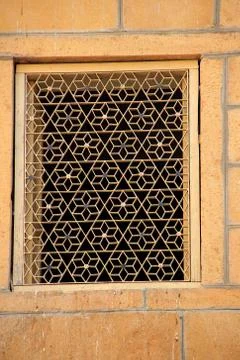 Geometrical Pattern in Window Frame 写真素材