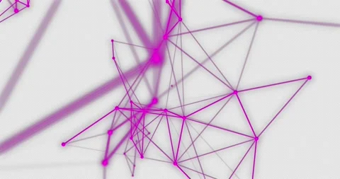 Geometrical polygonal Lines And Dots move randomly, loop, alpha channel Stock Footage 201531831