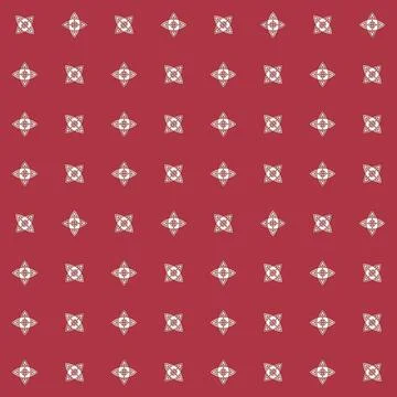Geometrical red nautical compass element seamless pattern print background. Stock Illustration