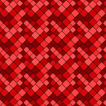Geometrical red seamless diagonal square pattern background design Illustrazione stock