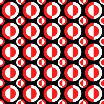 Geometrical repeating pattern - vector circle background illustration Stock Illustration