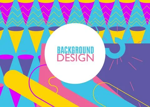 Geometrical retro elements theme Background. Vintage Minimal geometric temp.. Stock Illustration