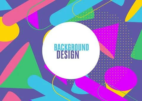 Geometrical retro elements theme Background. Vintage Minimal geometric temp.. Stock Illustration