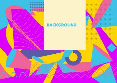 Geometrical retro elements theme Background. Vintage Minimal geometric temp.. Stock Illustration