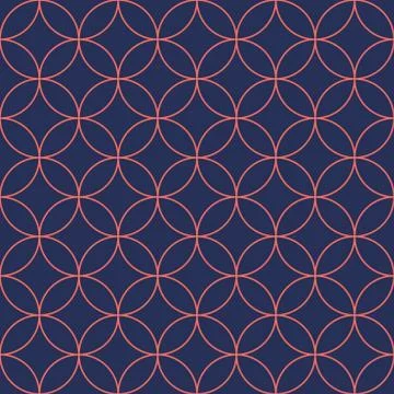 Geometrical rings seamless pattern background Stock Illustration