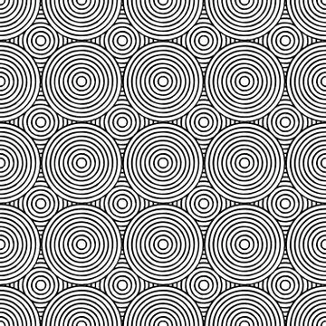 Geometrical rings seamless pattern background Stock Illustration