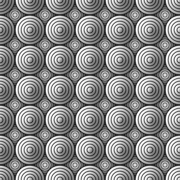 Geometrical rings seamless pattern background Stock Illustration