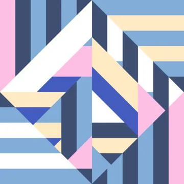 Geometrical scaled shapes seamless pattern Stock Illustration