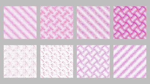 Geometrical seamless abstract circle pattern background design set Stockillustratie