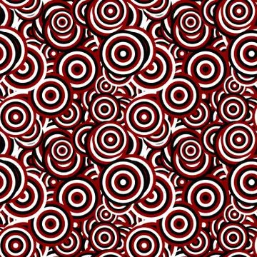 Geometrical seamless concentric circle pattern background 库存插图