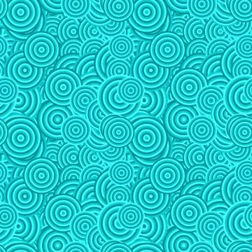 Geometrical seamless concentric ring pattern background Illustrazione stock