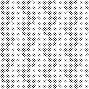 Geometrical seamless dot pattern background - monochrome vector design Illustrazione stock