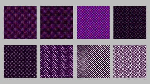 Geometrical seamless dot pattern background design set イラスト素材