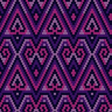 Geometrical seamless knitted pattern Stock Illustration