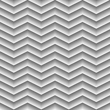 Geometrical Seamless Pattern waves on white background 스톡 일러스트