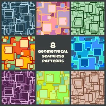 Geometrical Seamless Patterns Stock Illustration