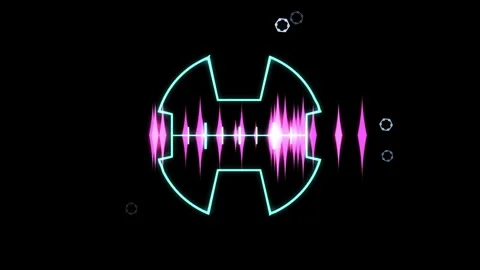 Geometrical Shape HUD with looped dots animation Stock Footage 262224936