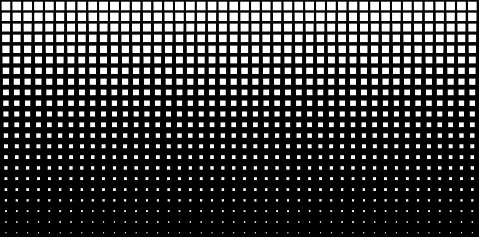 Geometrical simple white minimalistic texture with square dots on black Stock Illustration