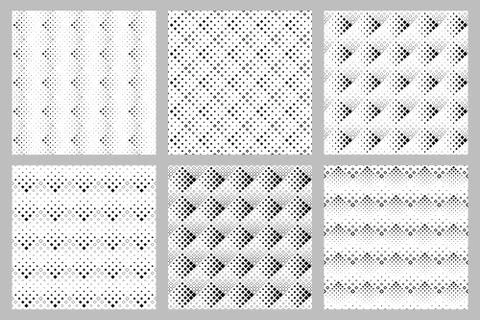 Geometrical square pattern background set イラスト素材