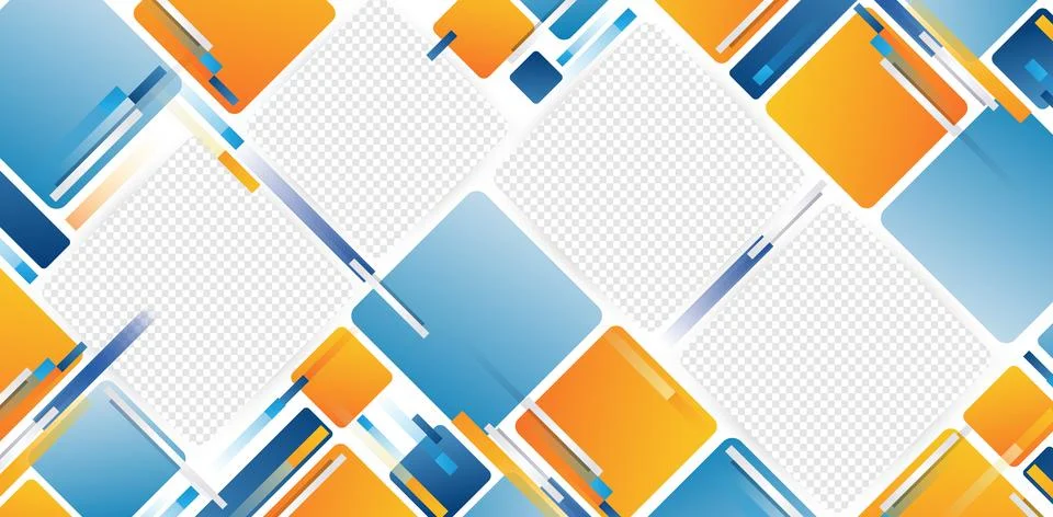 Geometrical square shape frame background Stock Illustration