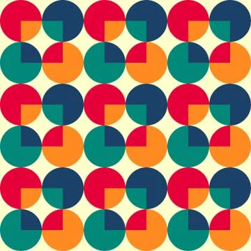 Geometrical squares seamless retro pattern background Stock Illustration