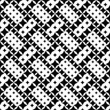 Geometrical star pattern background design - monochrome vector graphic Illustrazione stock