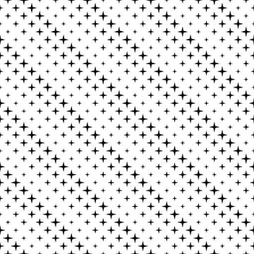Geometrical star pattern background - monochrome vector design イラスト素材