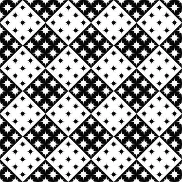 Geometrical star pattern background - monochrome vector design Illustrazione stock