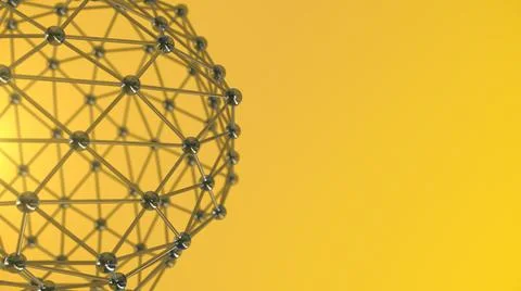 Geometrical structure made of lines and dots. Stock Illustration