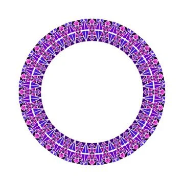 Geometrical triangle circle wreath - circular vector design element Stock Illustration