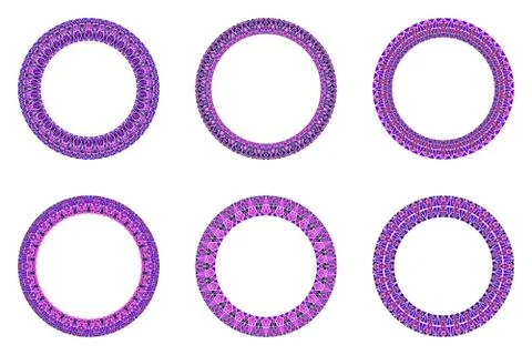 Geometrical triangle frame collection - circular vector elements Ilustração Stock