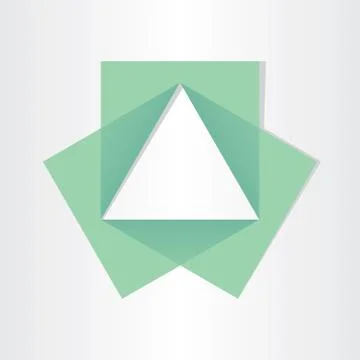 Geometrical triangle with squares math symbol geometry Stock Illustration