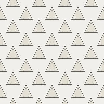 Geometrical Triangle vector colored seamless pattern. Geometry Education ba.. Stock Illustration