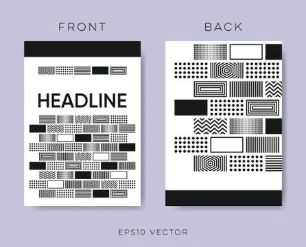 Geometrical vector brochure design Stock Illustration