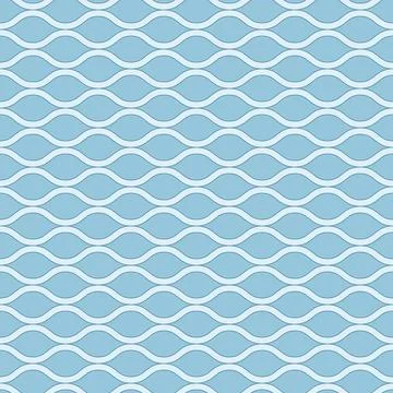 Geometrical wavy lines seamless pattern print background. Stock Illustration